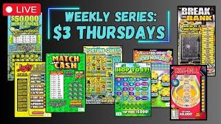 WHAT A WIN WEEKLY SERIES $3 THURSDAYSCRATCHING LOTTERY TICKETS FROM MULTIPLE STATES