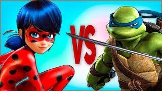 ЛЕДИ БАГ И СУПЕР КОТ VS ЧЕРЕПАШКИ НИНДЗЯ  СУПЕР РЭП БИТВА  Miraculous 2 season VS Ninja Turtles