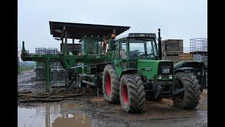 Brennholzherstellung 2x Holzspalter Fendt Claas