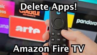 Amazon Fire TV Devices - How to Delete  Uninstall Apps