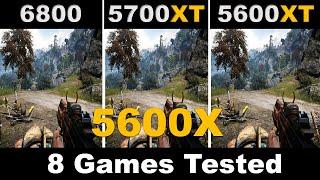 AMD RX 6800 vs 5700xt vs 5600xt Benchmark 8+ games