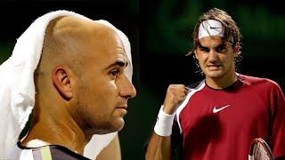 Federer vs Agassi  The Battle of Legends