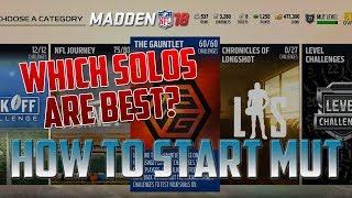 Which Solos Should You Do First? - How To Start MUT  Madden 18 Ultimate Team Tips