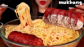 크림스파게티 날치알듬뿍 소세지먹방  ALFREDO CREAM SPAGHETTI MUKABNG ASMR