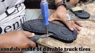 Making durable sandals out of truck tires