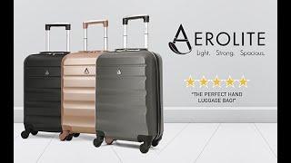 Aerolite Lightweight 55cm Hard Shell 4 Wheel Cabin Hand Luggage Suitcase 21 55x35x20cm