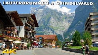 LAUTERBRUNNEN to GRINDELWALD THE MOST SCENIC DRIVE IN SWITZERLAND 4K 60p 