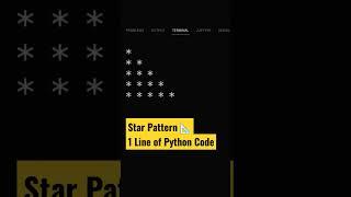 Star Pyramid Pattern using One Line Python Code #shorts #coding #programming