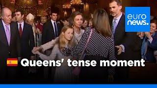 Spain stunned by video of tense scene between Queens Letizia and Sofia  euronews 