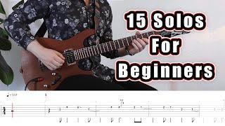 15 Guitar Solos for Beginners with Tabs