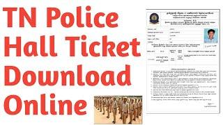 TNUSRB Hall Ticket Download Online  TN Police Admit Card Download Online Tamil