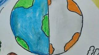 World Environment Day DrawingWorld Earth Day Drawing#World drawing #Earth #pollution#drawingideas