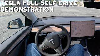 Tesla Full Self Driving Demonstration Video