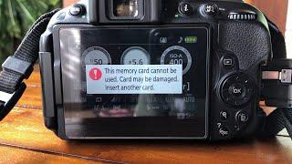 How to fix This memory card cannot be used. card may be damaged. insert another card