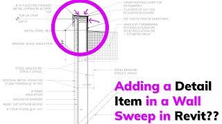 Adding a Detail Item in a Wall Sweep in Revit Tutorial