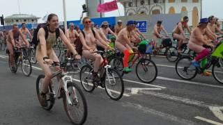 The Naked Bike Ride in Brighton 2016