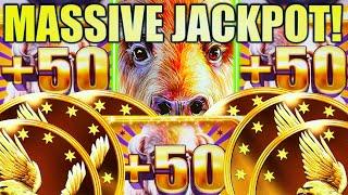 MASSIVE EPIC JACKPOT OVER 1000X BIGGEST BUFFALO JACKPOT OF MY LIFE  BUFFALO CHIEF Slot Machine