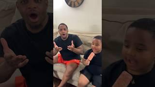 Dad steals Son ice cream Mom gets mad and does this #shorts