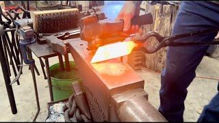 Highly Detailed How to Forge a Knife step by step hammer and anvil only no power tool