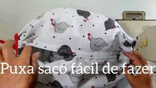 Puxa saco com sacaria estampada projeto fácil# costura criativa.