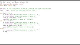 Pythagorean Theorem in Python