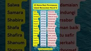 15 Nama Bayi Perempuan Islami Berawalan S #namabayi