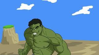 Hulk vs Goku fighting animation