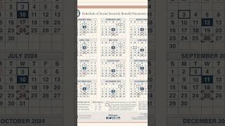 Social Security Benefit Payment Calendar Schedule 2024 #cola #socialsecurity