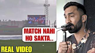 Watch Dinesh Karthik gives live weather update from Gunaya Stadium  India vs England Semi Final