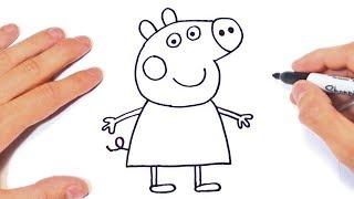 How to draw a Peppa Pig Step by Step  Peppa Pig Drawing Lesson