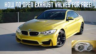 How to EASILY open BMW M4M3 Exhaust Valves For Free