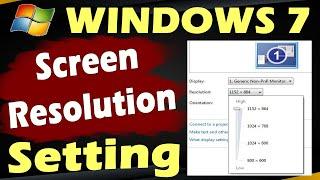 Screen Resolution Setting in Windows 7  Screen Resolution Problem Windows 7  Screen Resolution