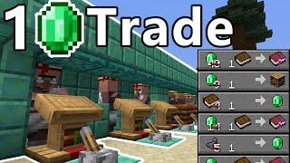 1 Emerald All Trades  Villager Trade Hall  Minecraft 1.20