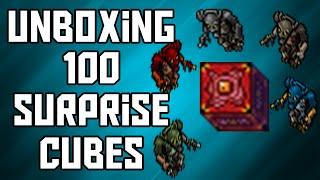 Unboxing 100 Surprise Cubes on Tibia