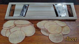 How to make potato chips cutter at home  Manual potato chips slicer  DIY  chips cutter machine