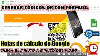 ‍ Generación de códigos QR Links a páginas y texto con las hojas de cálculo de Google  ¡Fácil