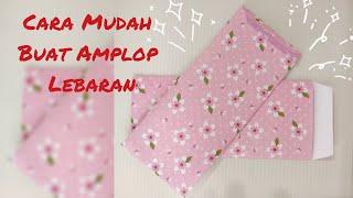 DIY-Cara Membuat Amplop Lebaran tanpa uang terlipat dari kertas kado.