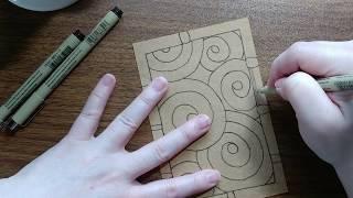 Easy Zentangle Art Postcard -- How to Make Zentangle Inspired Art