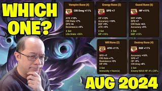 Choose Between These 3 Ancient Runes - Dimension Hole Monthly Rewards for Aug 2024 Summoners War