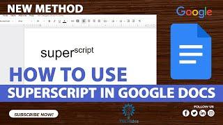 How to Use Superscript in Google Docs 2024 New Method