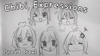How to Draw “Cute” Chibi Expressions  anime drawing tips & ideas  speed draw
