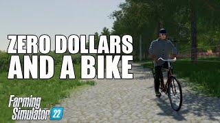 Starting out millions in debt with a bike  Survival Challenge part 1  Farming Simulator 22