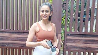 Rakul Preet Singh Looks Beautiful & Hot Spotted Outside Yoga Classes in Bandra