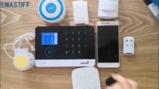 Wireless WIFI GPRS GSM ALARM W2B programming and test