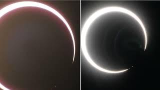 14 October 2023 annular eclipse split screen HD