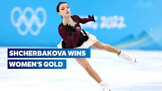  Anna Shcherbakova wins Womens Gold  Figure Skating Beijing 2022  Free Skate highlights
