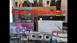 Cougar Airface Gaming PC Build in White Gigabyte Vision liquid cooled RGB and cable extensions