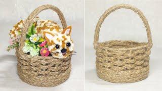 DIY jute crafts. We make a basket of jute. See how easy it is