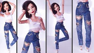 Style Your Barbie  Making Perfect Jeans for Barbie Doll DIY