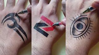 Trik Membuat Tato Temporer Memakai Pulpen  DIY tattoo pen